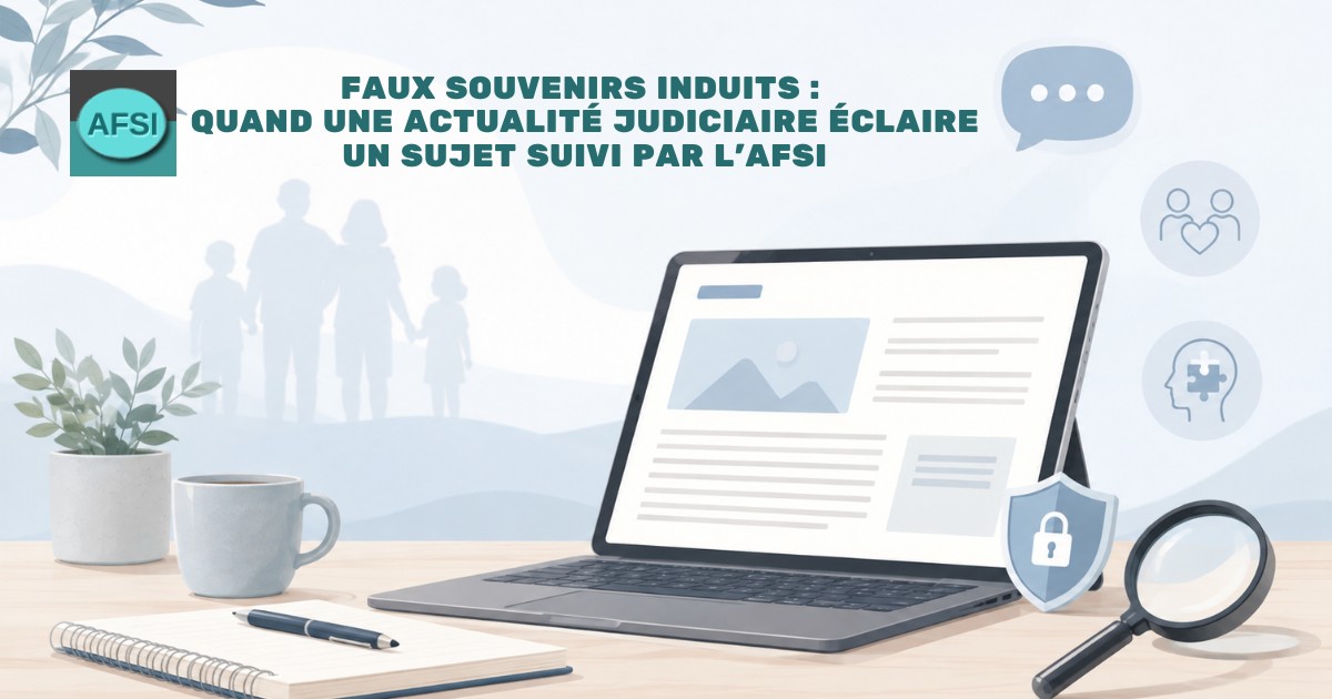 Faux souvenirs induits une actualité judiciaire suivie par l’AFSI - Alerte Faux Souvenirs Induits
